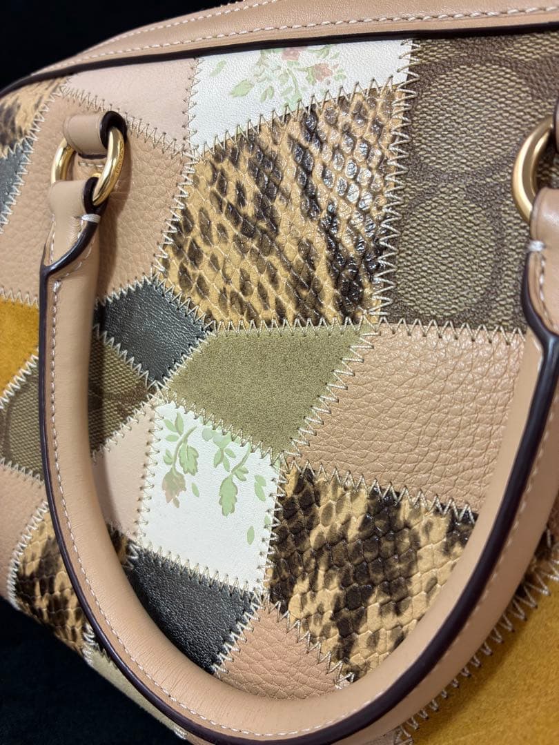 COACH コーチ 2WAYミニボストンバッグ パッチワーク