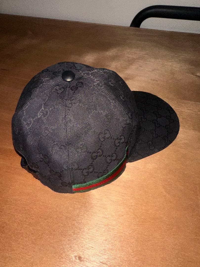 Gucci ブラック GGパターン キャップ