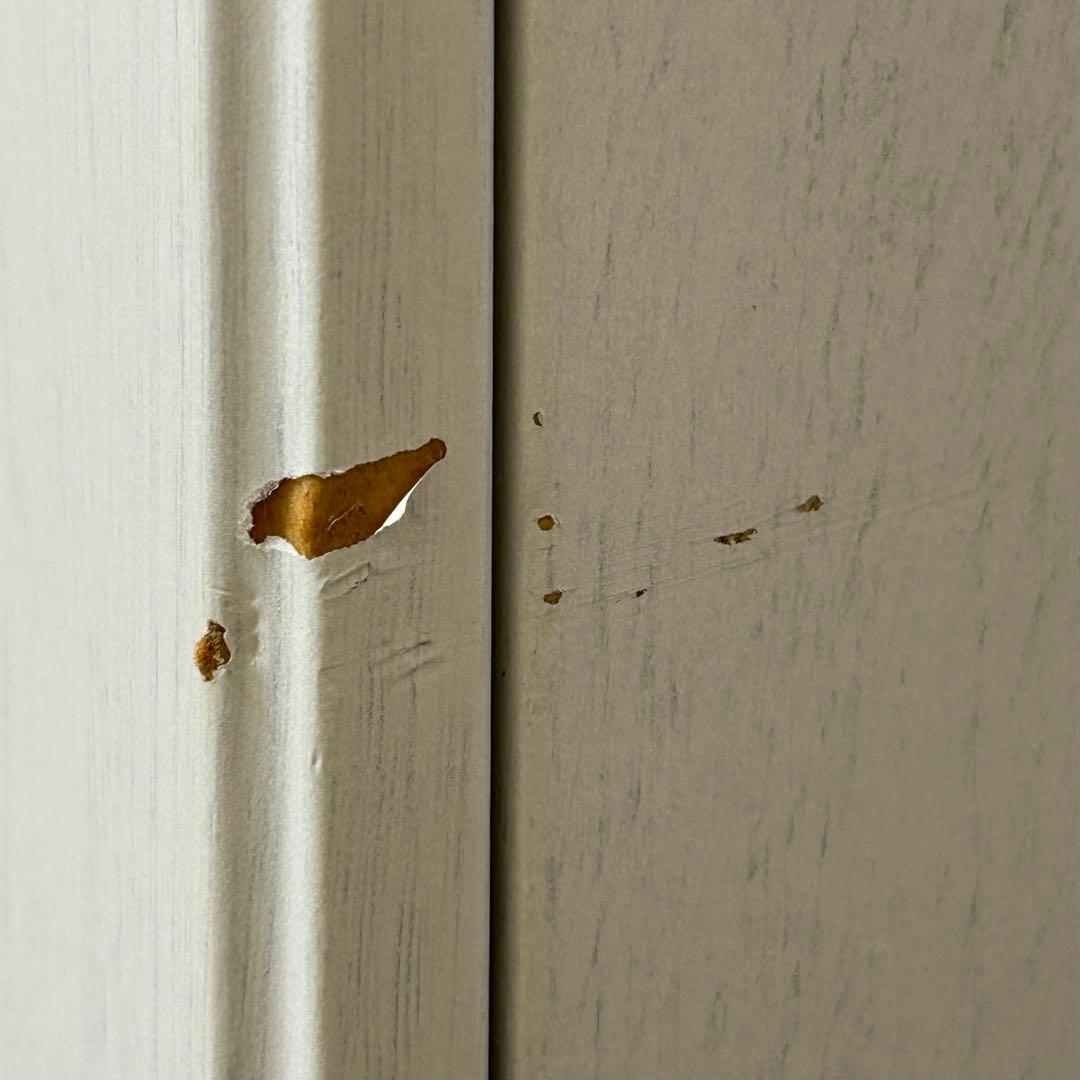 ホワイト木製キャビネット 2扉