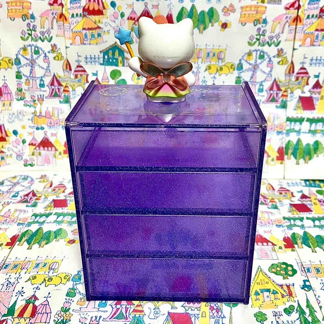 平成レトロ ハローキティ エンジェルキティちゃん ラメ プラチェスト 小物入れ
