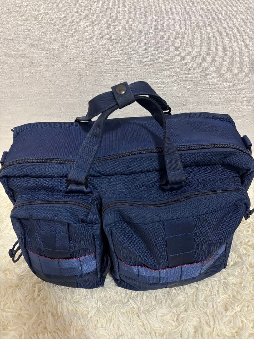 美品BRIEFING BEAMS PLUS / 別注 3WAY BAG NAVY