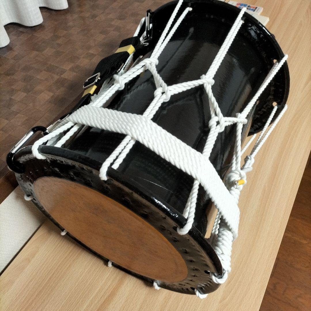 担ぎ太鼓　　和太鼓 　天然皮革　ストラップ付き　中古品⑩
