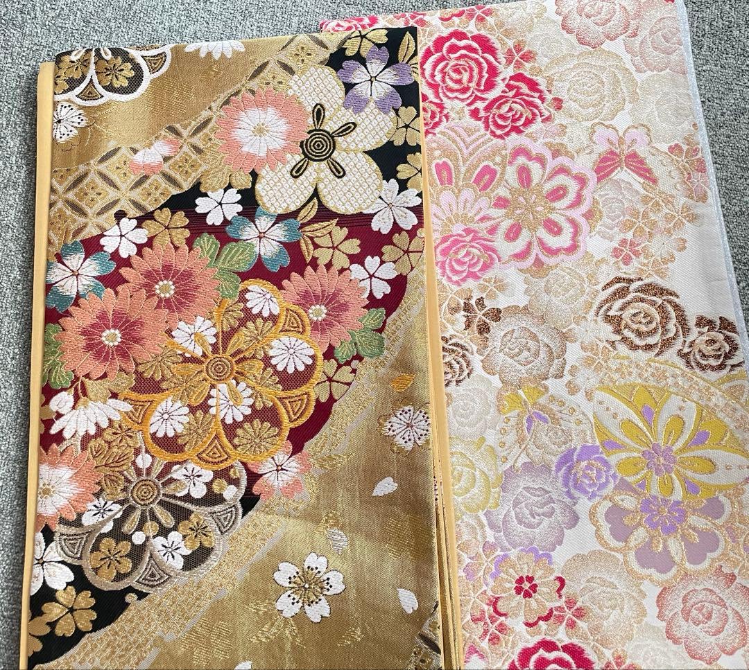 振袖用　袋帯　2本セット　正絹