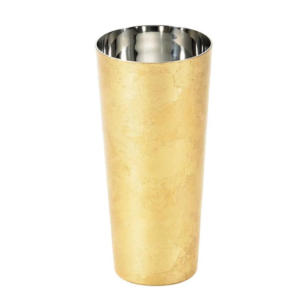 漆磨シーマ箔衣2重ピルスナーカップ(桐箱＆越前和紙コースター付)SCW-P801