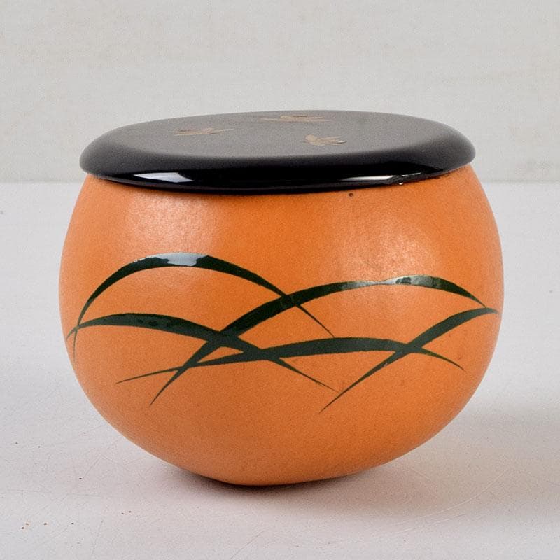 茶道具　北村葵春作　瓢箪　螺鈿装飾　螢蒔絵　茶器　共箱　V　9095