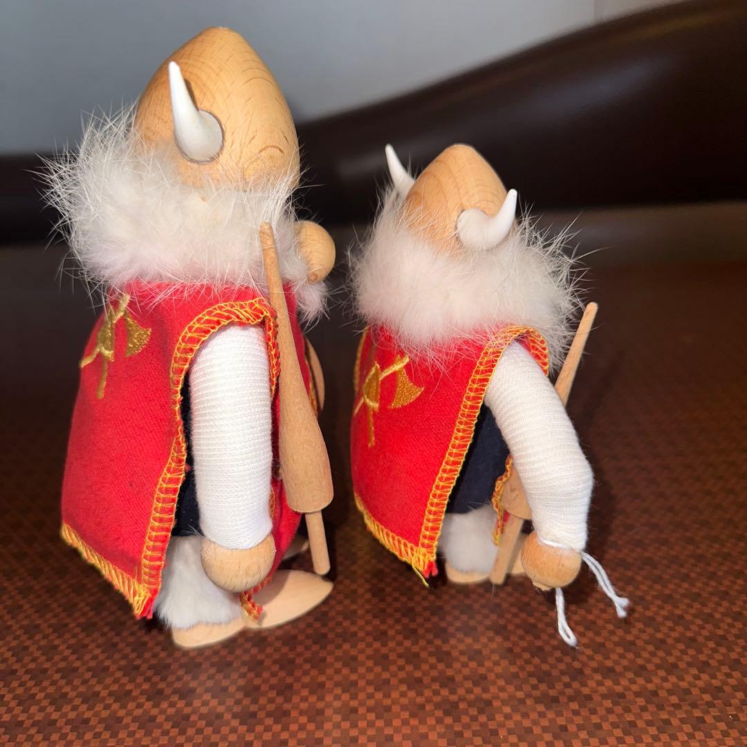 北欧 60's ノギンス チーク材 バイキング ペアセット 美品 紋章