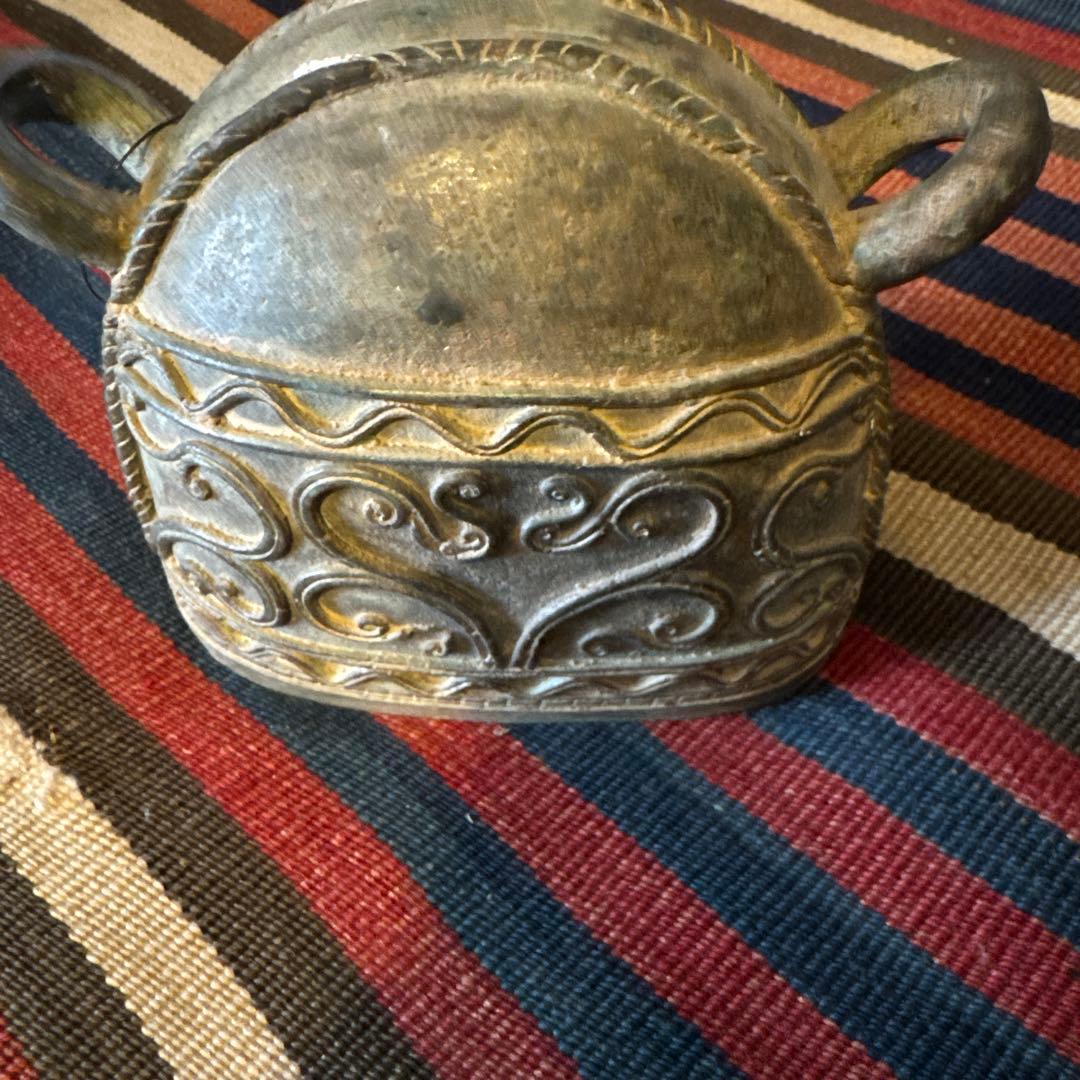 インド教具銅吊るし鐘Ｌ