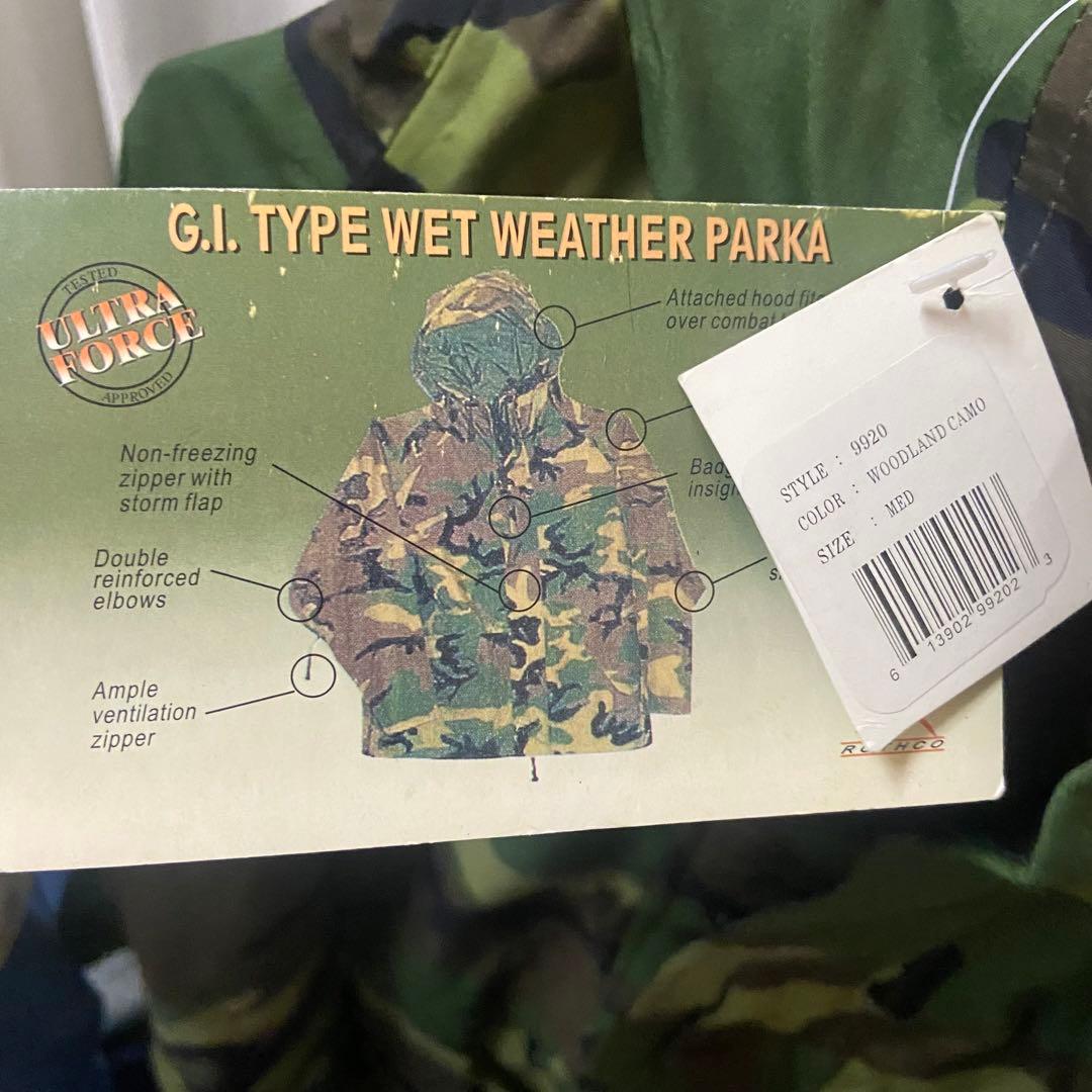 G.I. TYPE WET WEATHER PARKA ウッドランドカモ MED