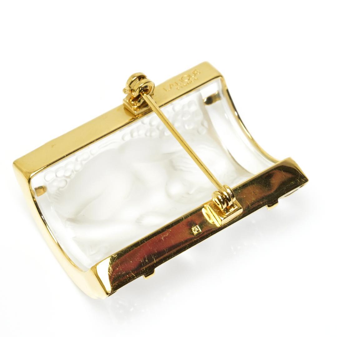 ラリック アンファン エンジェル ブローチ 天使 ゴールド LALIQUE