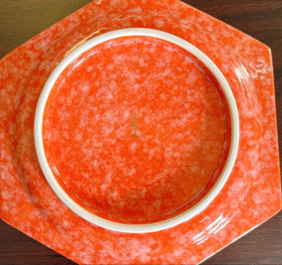 有田焼・陶器製菓子器（1個）六角皿（2枚）3点セット