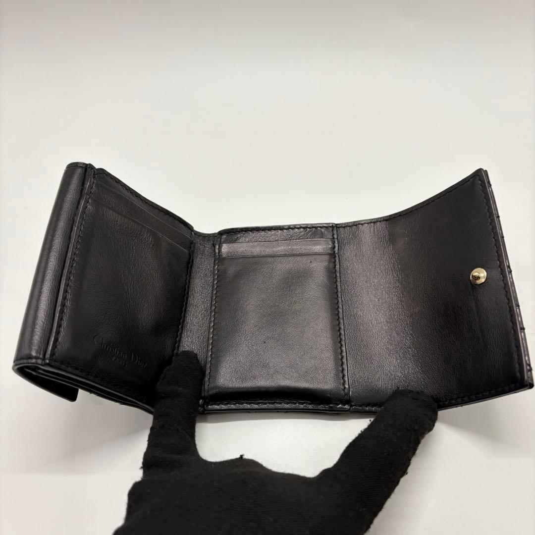 DIOR☆レディ ディオール☆エナメル☆ロータスウォレット☆カナージュ☆財
