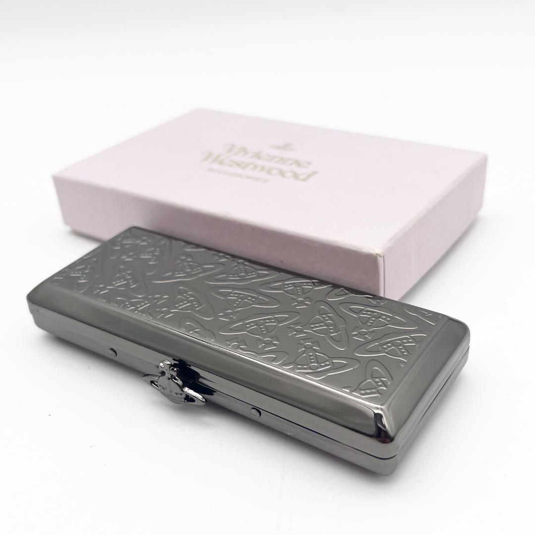 【未使用級】Vivienne Westwood シガレットケース メタルブラック