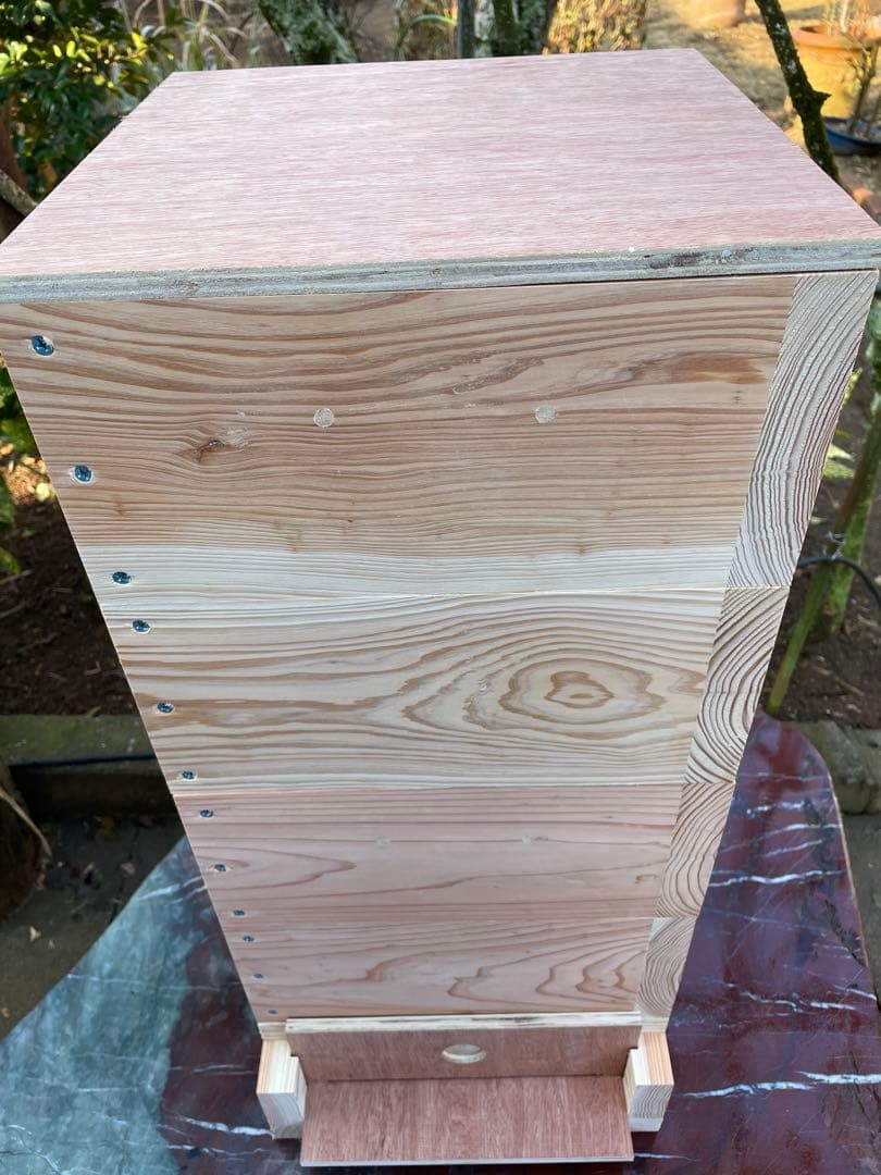 日本蜜蜂重箱式巣箱ハニーズハウス！五段スノコセット！網底板2枚！送料無料！