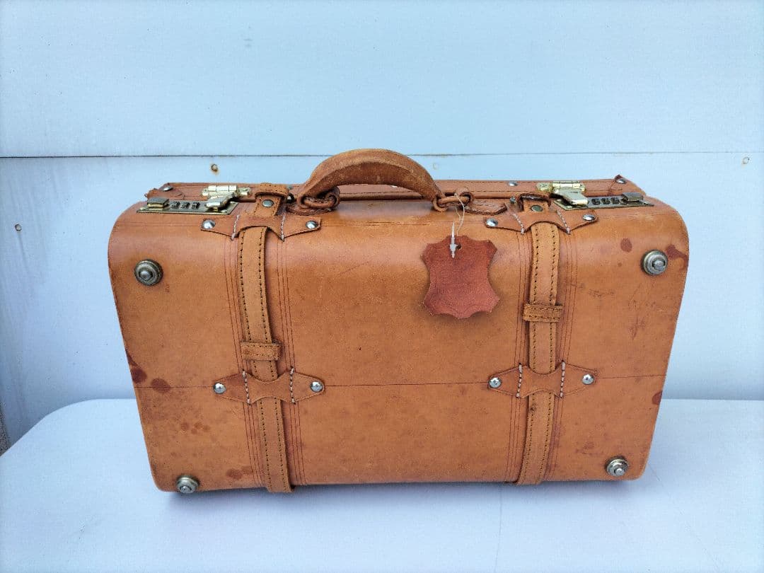 本革　レザー トランクケース 旅行カバン amie