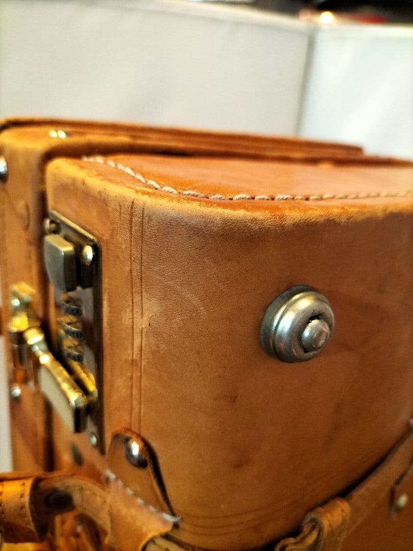 本革　レザー トランクケース 旅行カバン amie