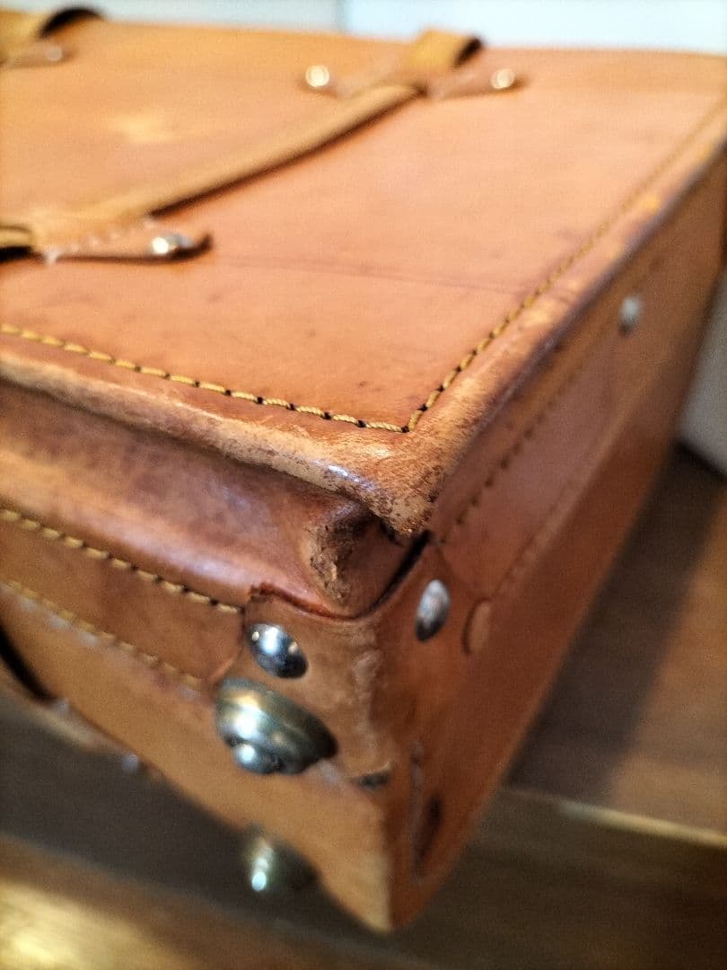 本革　レザー トランクケース 旅行カバン amie