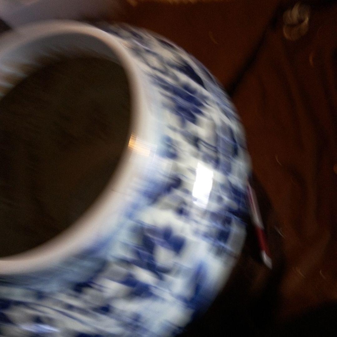 中国陶磁器　元染付　人物大壺