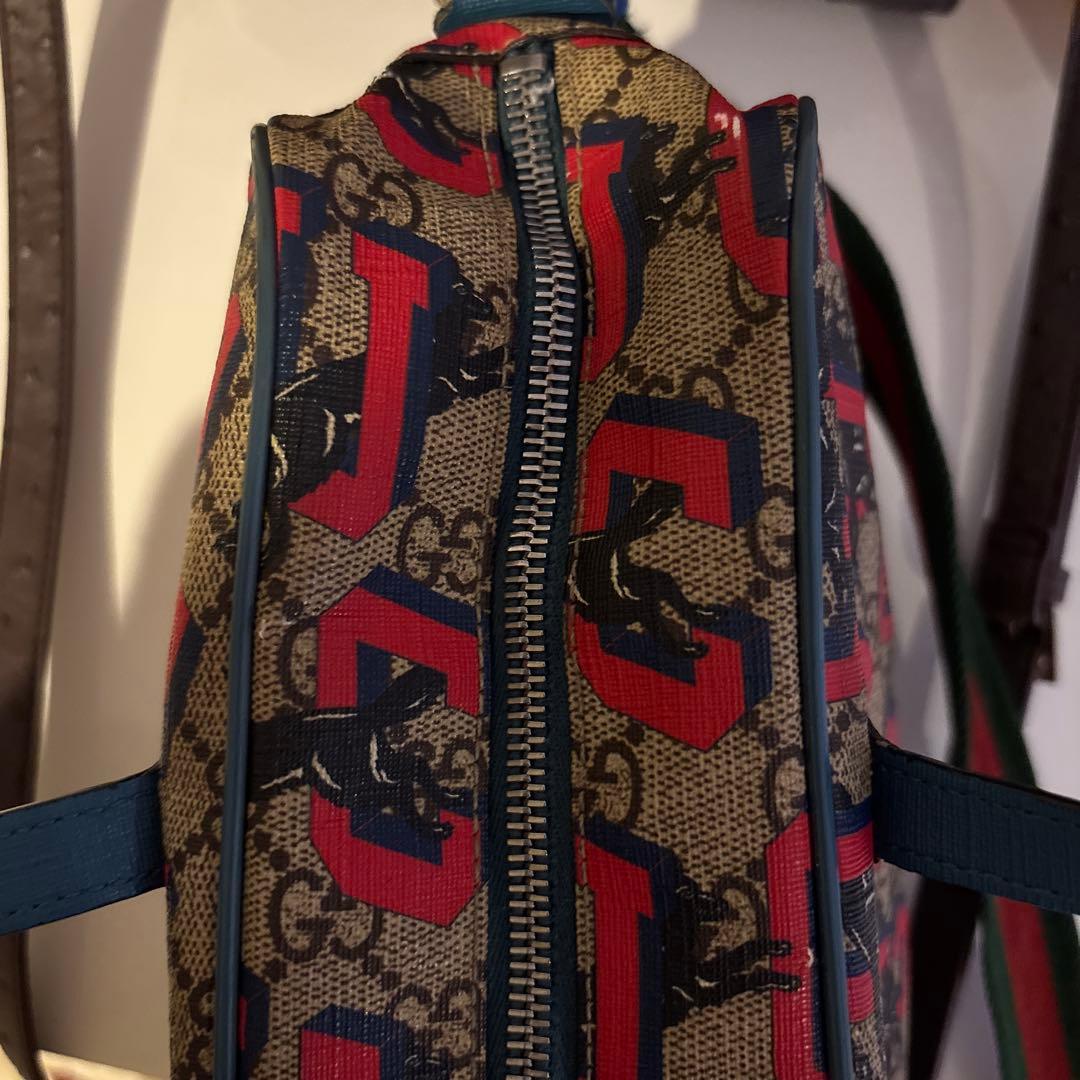 GUCCI ショルダーバッグ チルドレンズ GGプリント ウルフ オオカミ 犬