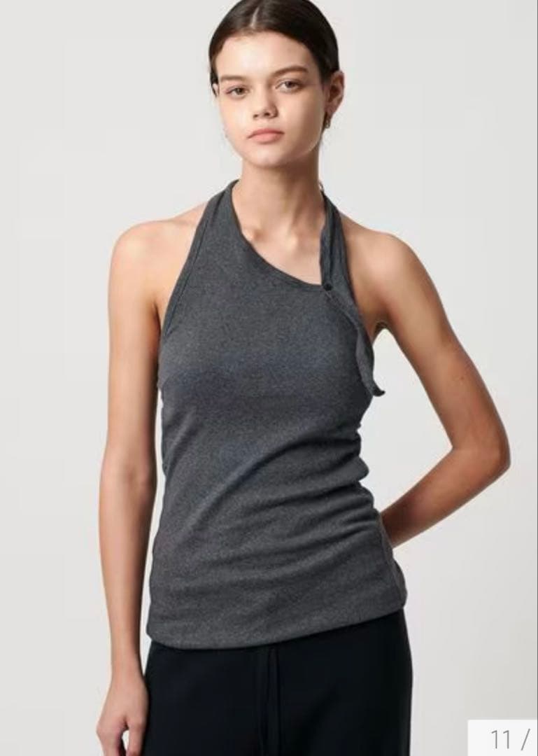 ATTISESSION バックタイ ホルターネックトップス