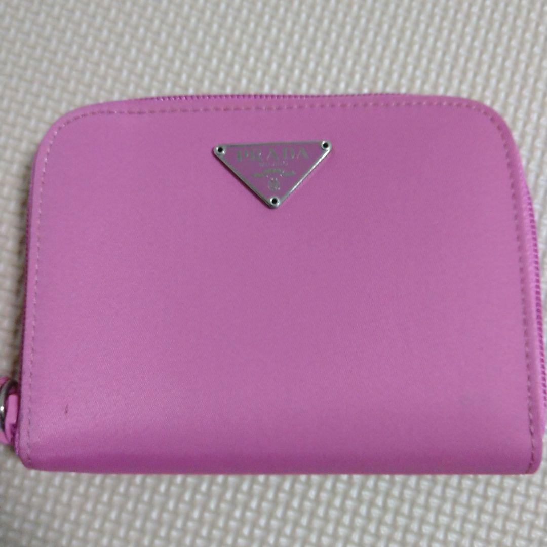 PRADA ピンク 二つ折り財布 PORTAFOGLIO