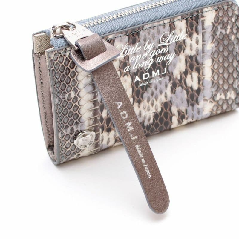 ADMJ スネークレザー エリーゼ スマートパース 財布 ミニウォレット 美品❣