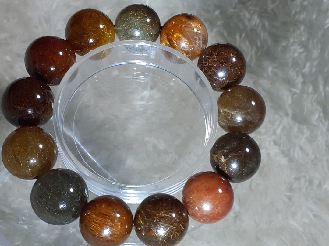 【1点もの】ミックス　ルチルクォーツ 　ブレスレット