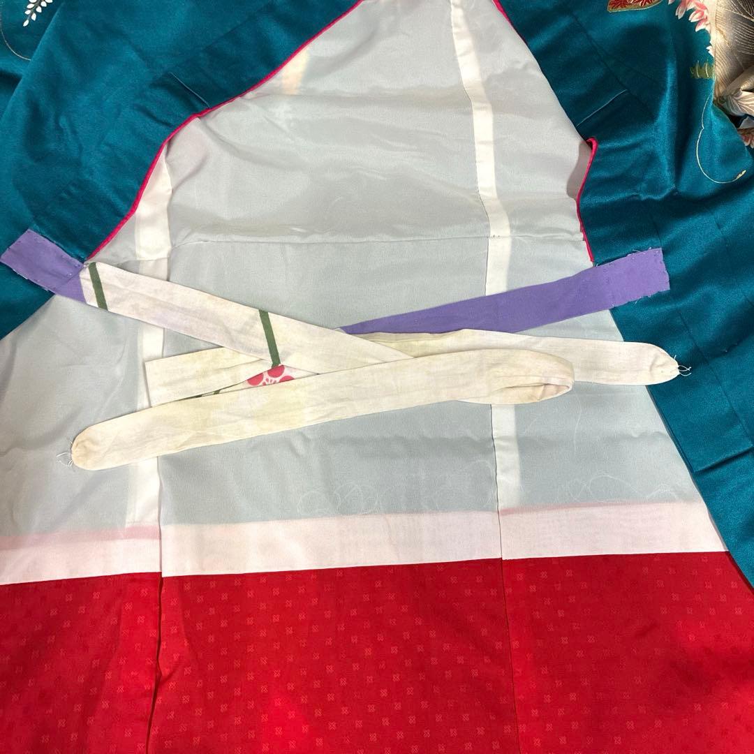 七五三　七歳　正絹着物　帯のセット