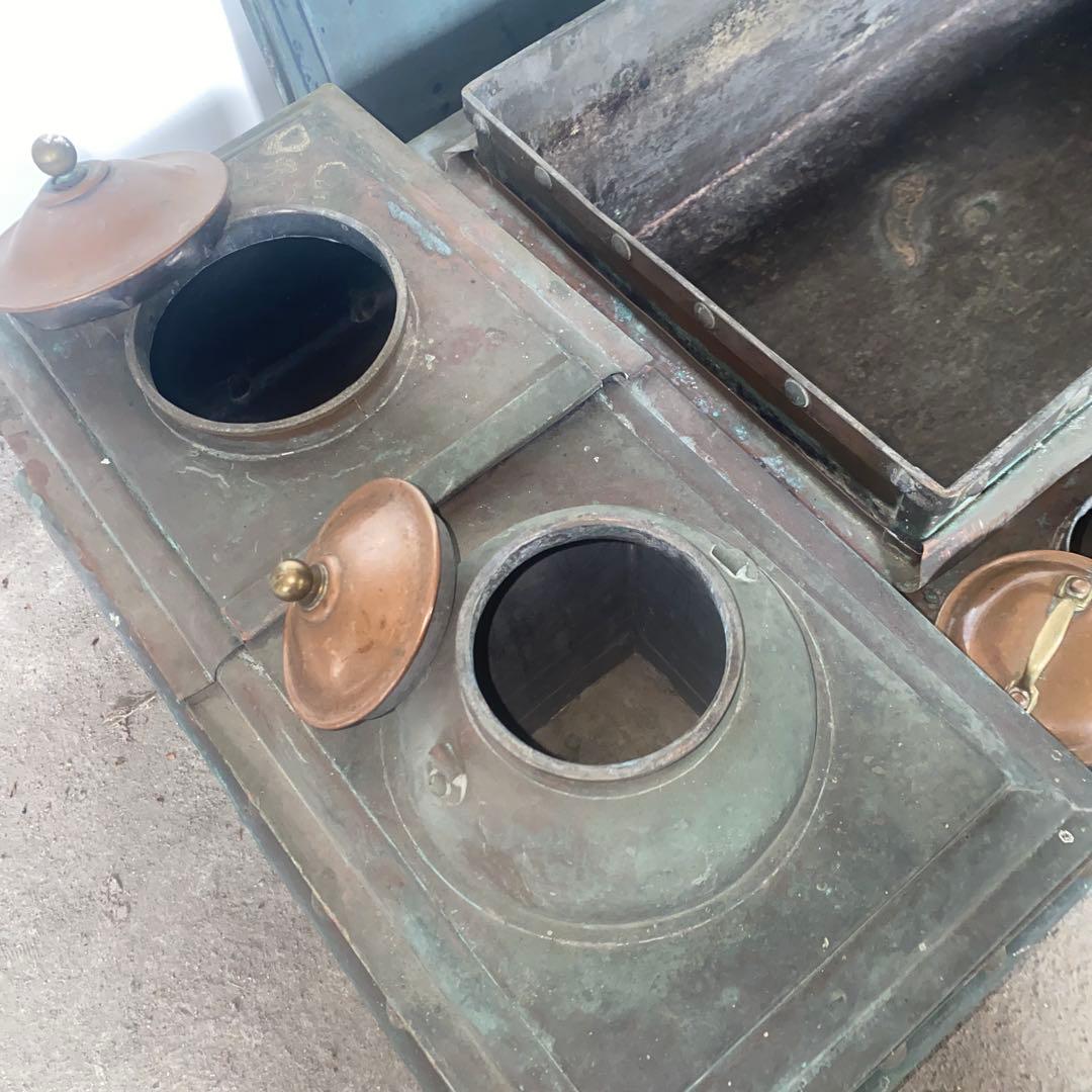 昭和レトロ　燗銅壺 火鉢 囲炉裏 純銅 竈 酒燗器　大正ロマン　骨董　希少