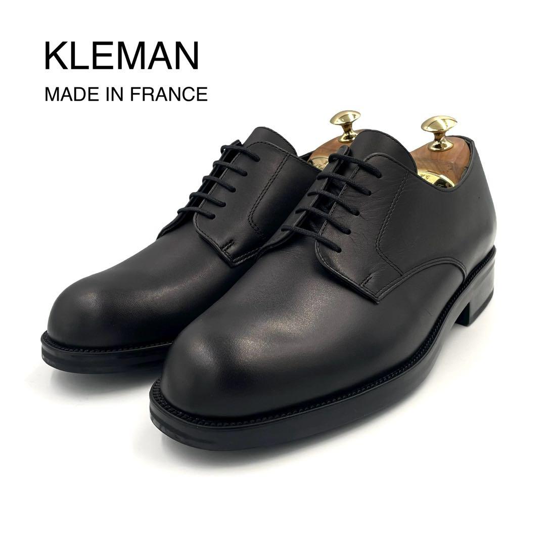 《未使用品》KLEMAN クレマン プレーン ポストマン シューズ レザー 黒系
