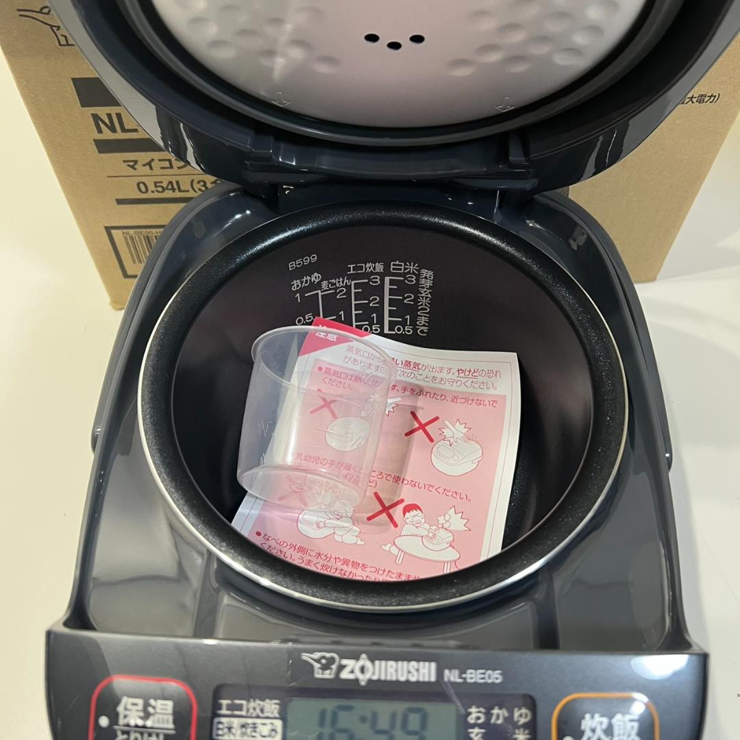 【新品】象印 極め炊き マイコン炊飯ジャー NL-BE05 3合炊き パン発酵