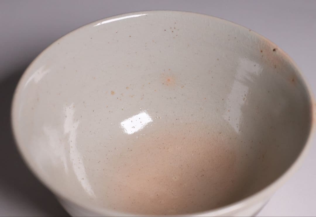 茶道具 十四代 朝日豊斎 井口海仙書付 菖蒲 鉄絵 茶碗 朝日焼 共箱【MB87