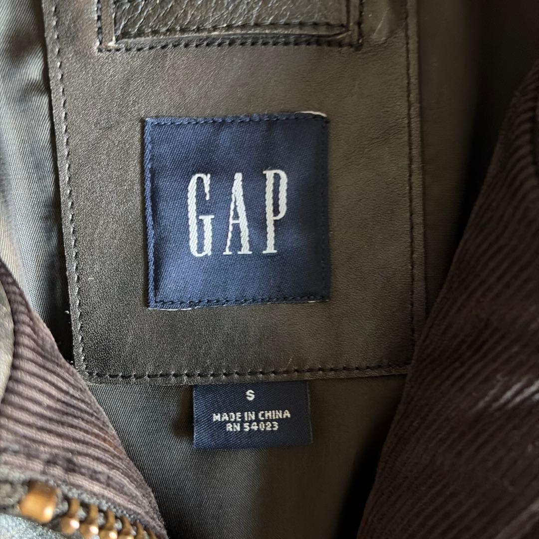 【レア】OLD GAP レザージャケット 茶芯 00s シングルライダース