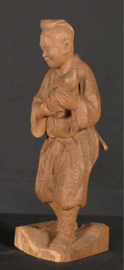 ★名品　【 木彫 養老孝子像 】 養老の滝 古今著聞集 宮彫り 山車彫刻