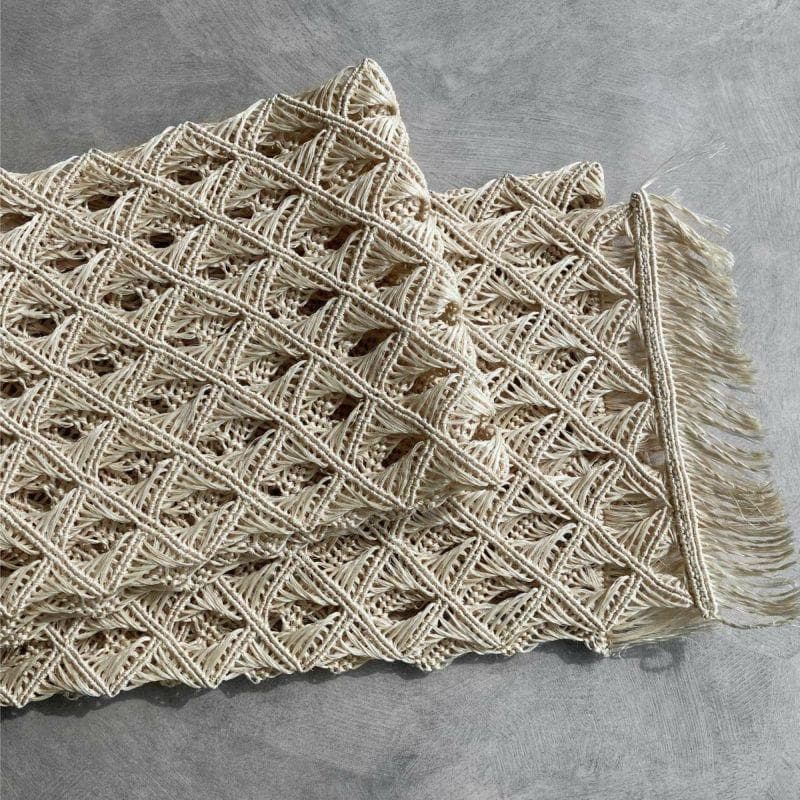 2025 誉田屋源兵衛　半幅帯芭蕉『角繋』/生成色 　新品