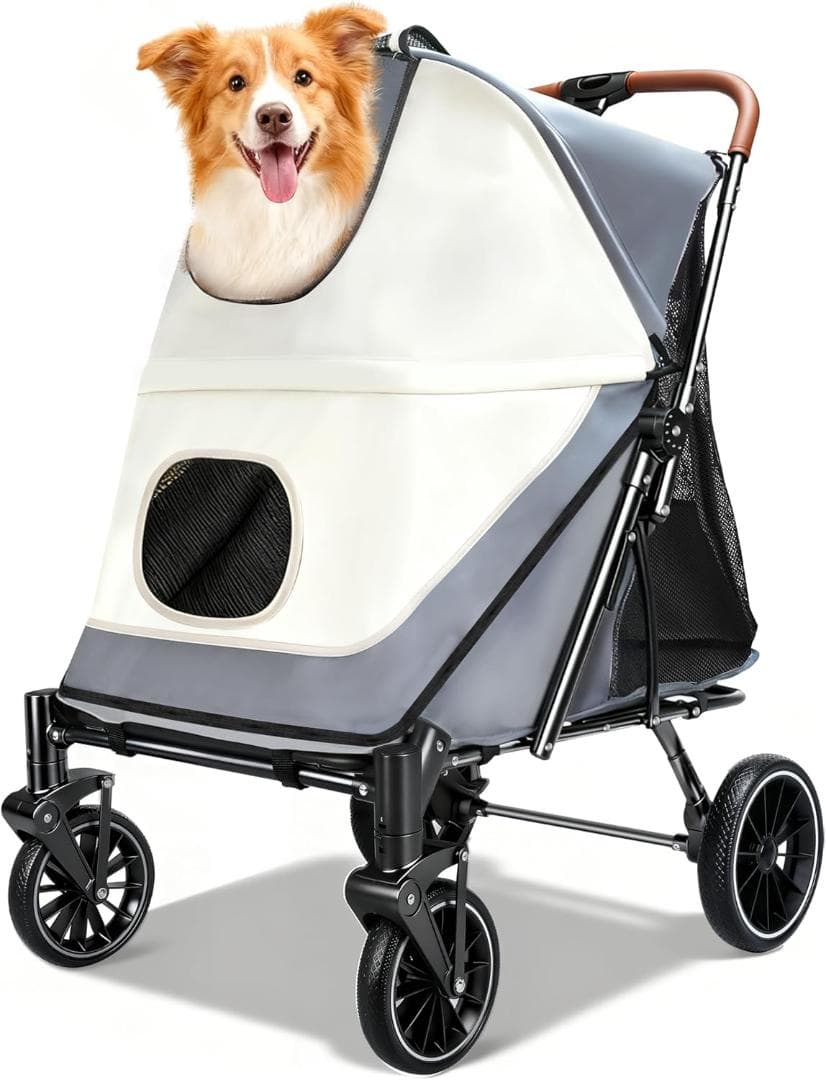 ペットカート 360度回転前輪 最大50kg対応ペットカート 大型犬まで