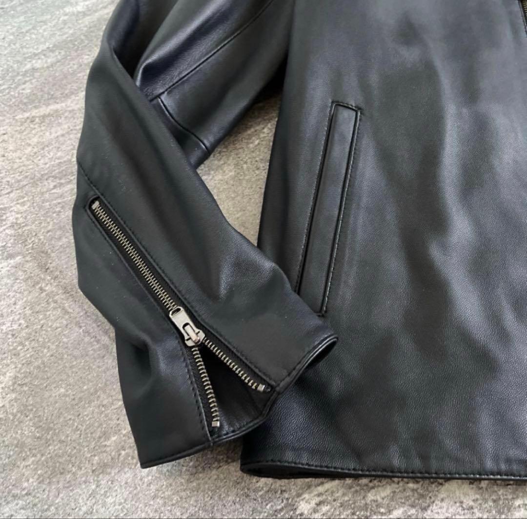 ADAM ET ROPE シープレザーライダース　ブラック