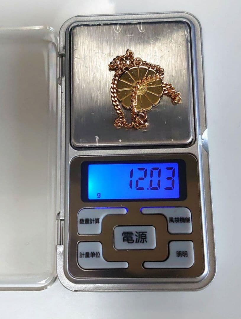 【刻印有り☆菊の御紋】Ｋ１８アクセサリー 皇室 右翼グッズ ゴールドアクセサリー