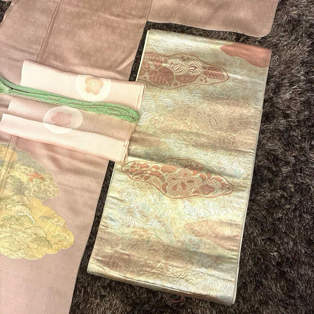 辻ヶ花　薄いピンクの訪問着フルセット