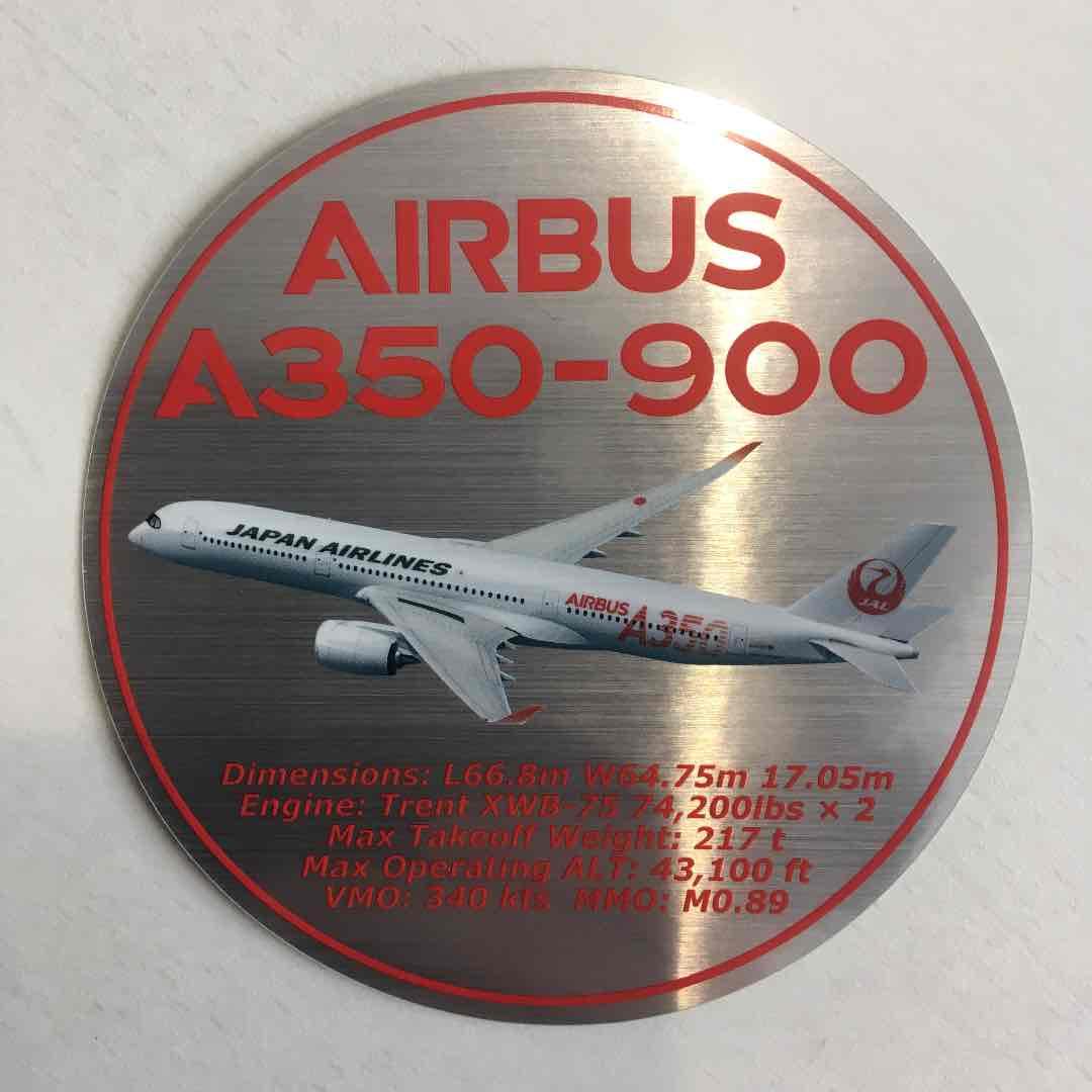 JAL Airbus A350 900 シール 記念品