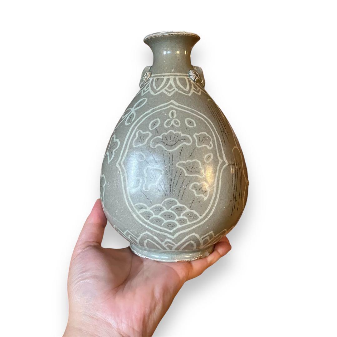 高麗青磁 李朝 韓国 朝鮮 骨董 古美術 壺 瓶