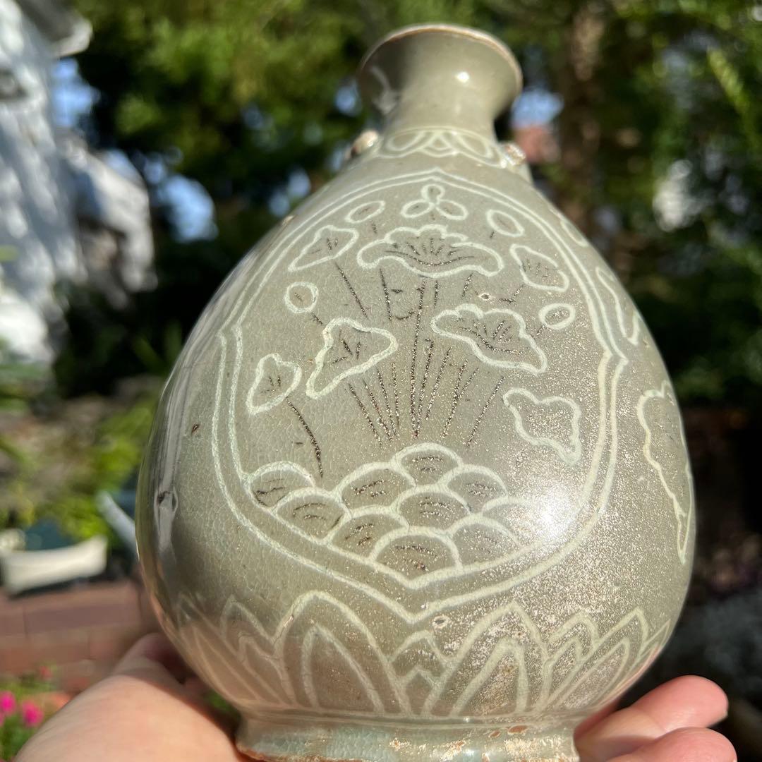 高麗青磁 李朝 韓国 朝鮮 骨董 古美術 壺 瓶