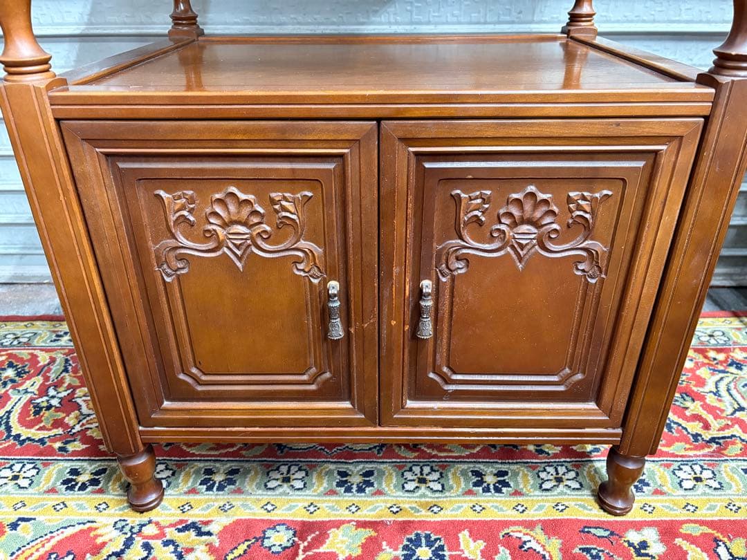 徳田家具 TOKUDA　キャビネット　電話台　昭和レトロ　ヴィンテージ