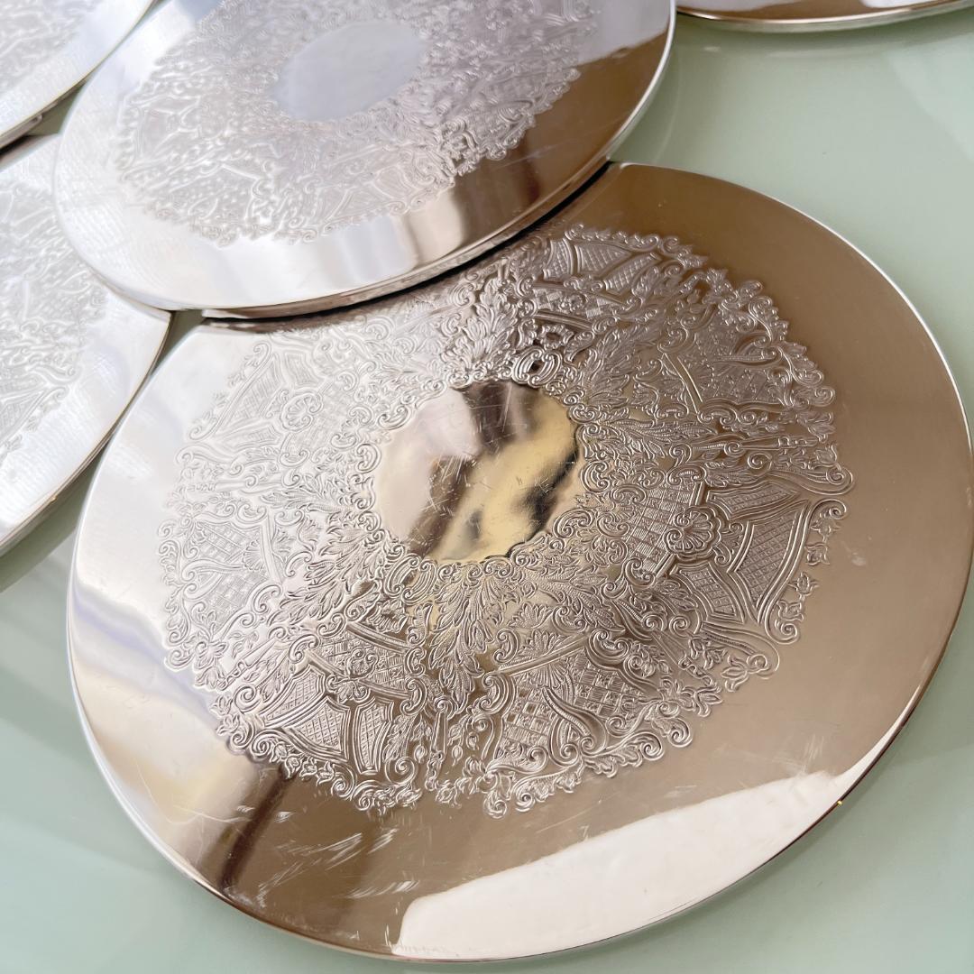 【英国】 プレースマット 23cm / コースター 10cm　各8枚