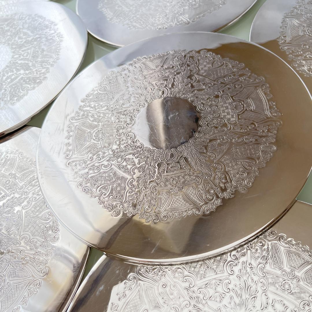 【英国】 プレースマット 23cm / コースター 10cm　各8枚