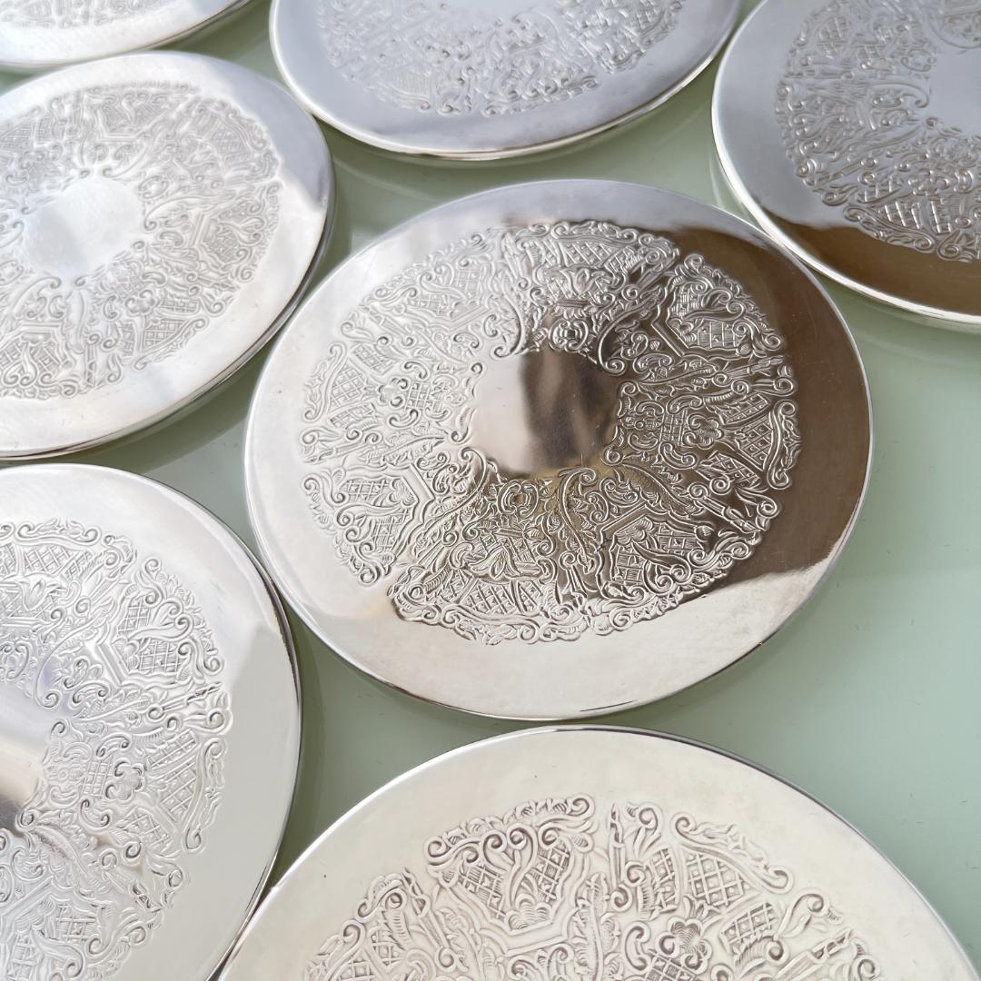 【英国】 プレースマット 23cm / コースター 10cm　各8枚