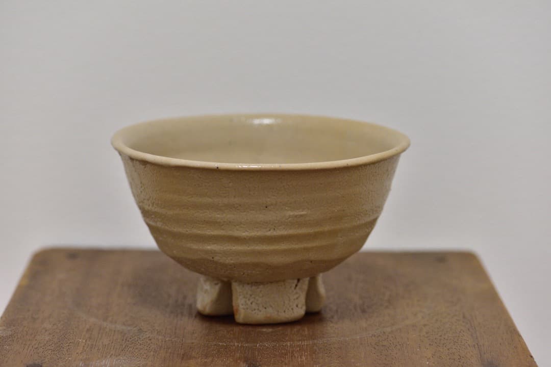 十字高台茶碗　　茶道具　検索:萩/唐津/李朝/現代工芸/骨董/作家