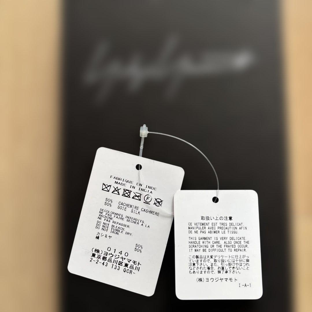 エンジチェック柄 マフラー カシミア　シルク　ヨウジヤマモト