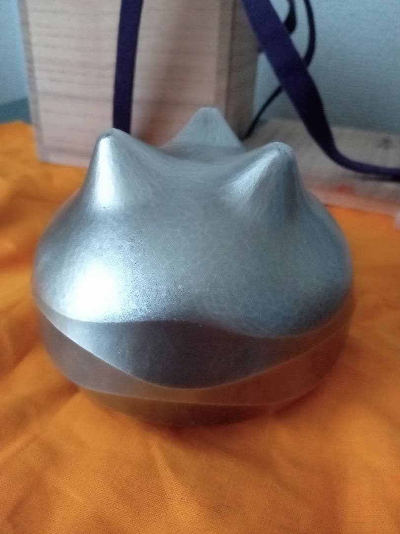 希少 現品限り 人間国宝 奥山峰石 作 純銀 雲水文香炉 刻印あり