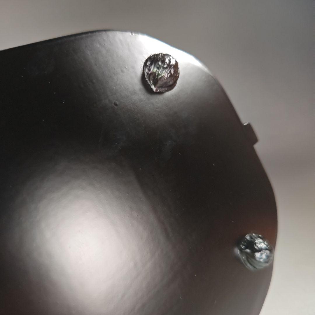 イ934 煙草盆『海田宗恵』『三代宗旦好写　一閑手付木瓜型　莨盆　胡桃足　共箱』