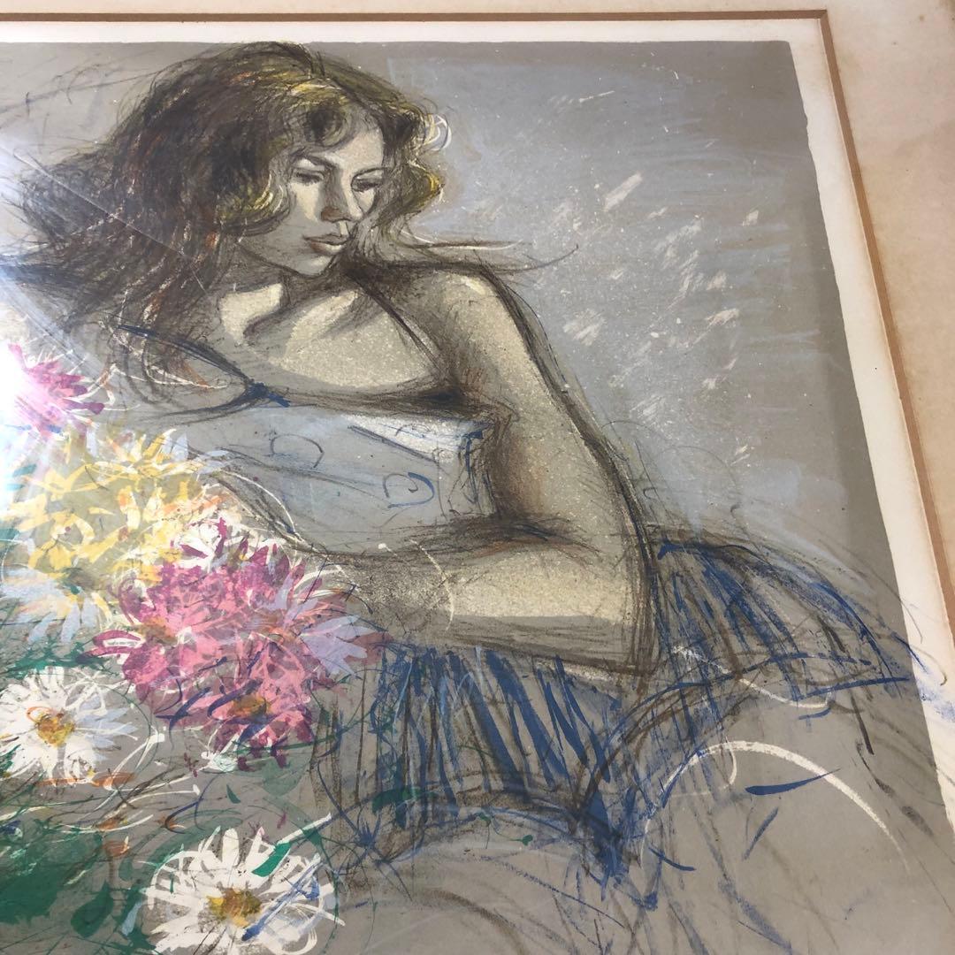 絵画 マーガレット ペクナール リトグラフ 限定 証明書付